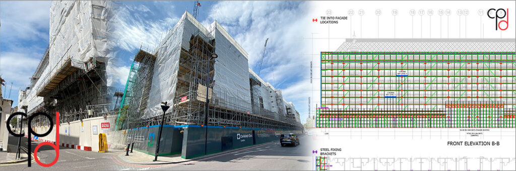 33 Grosvenor Place scaffolding design